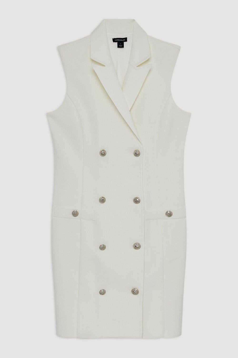 Bandage Figure Form Knit Blazer Style Mini Dress
