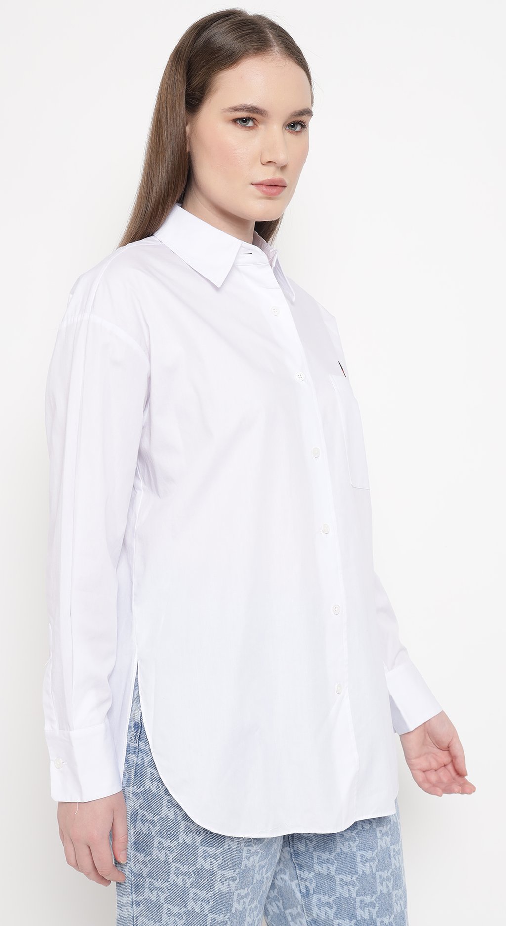 Spread Collar Heart of Ny Logo Shirt