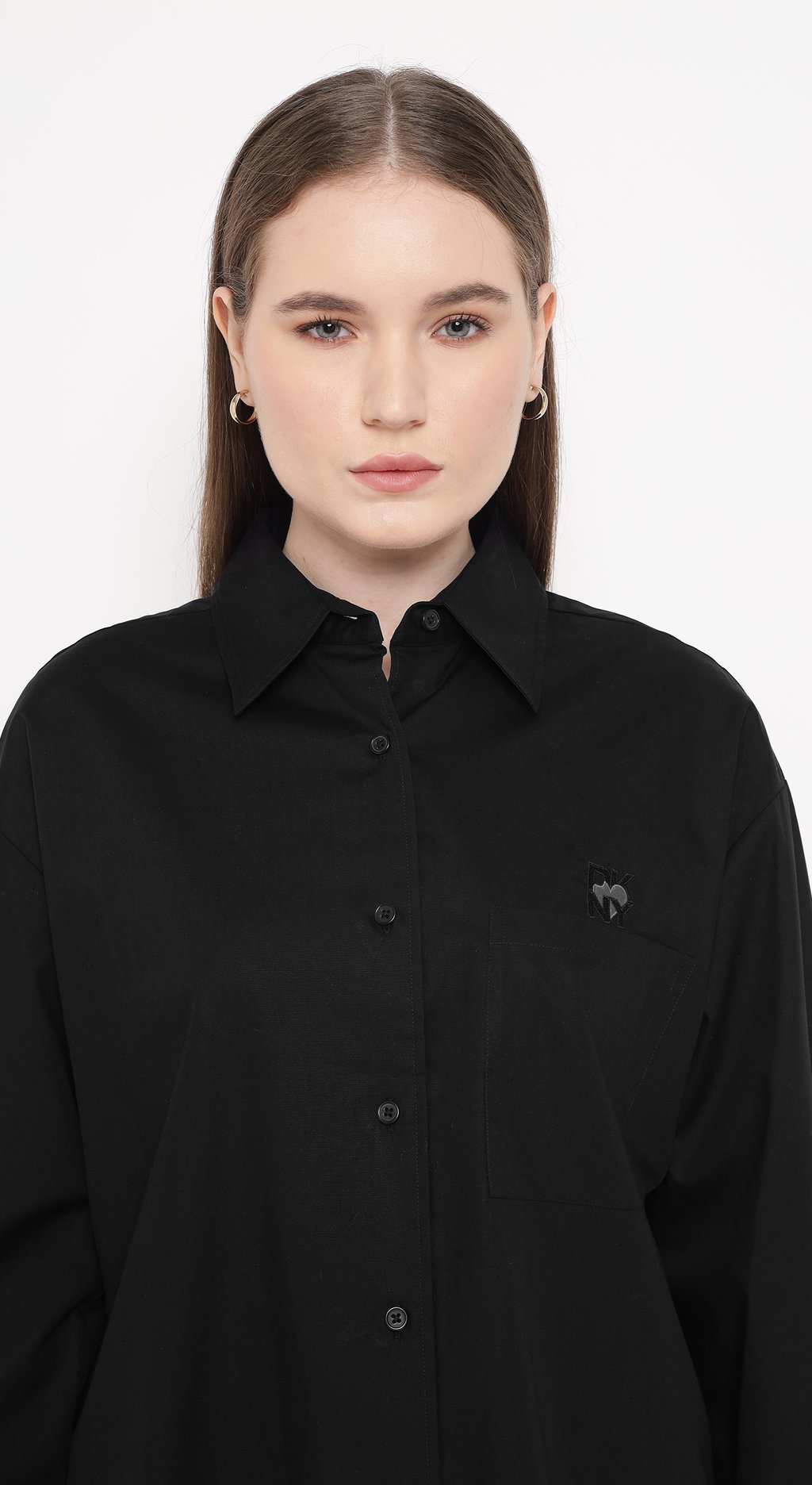 Spread Collar Heart of Ny Logo Shirt