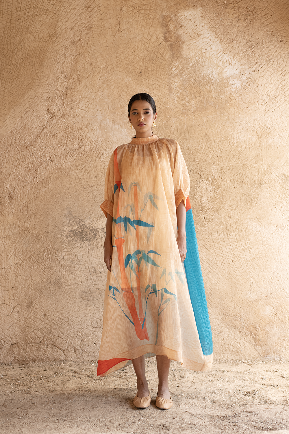 Prism Bamboo Blue & Orange Dress