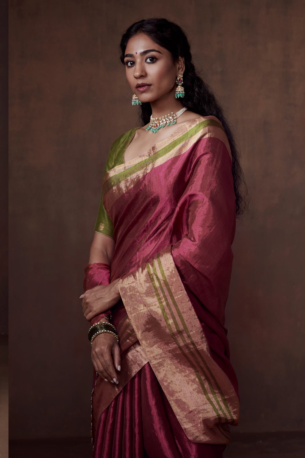Bhama with Blouse Fabric