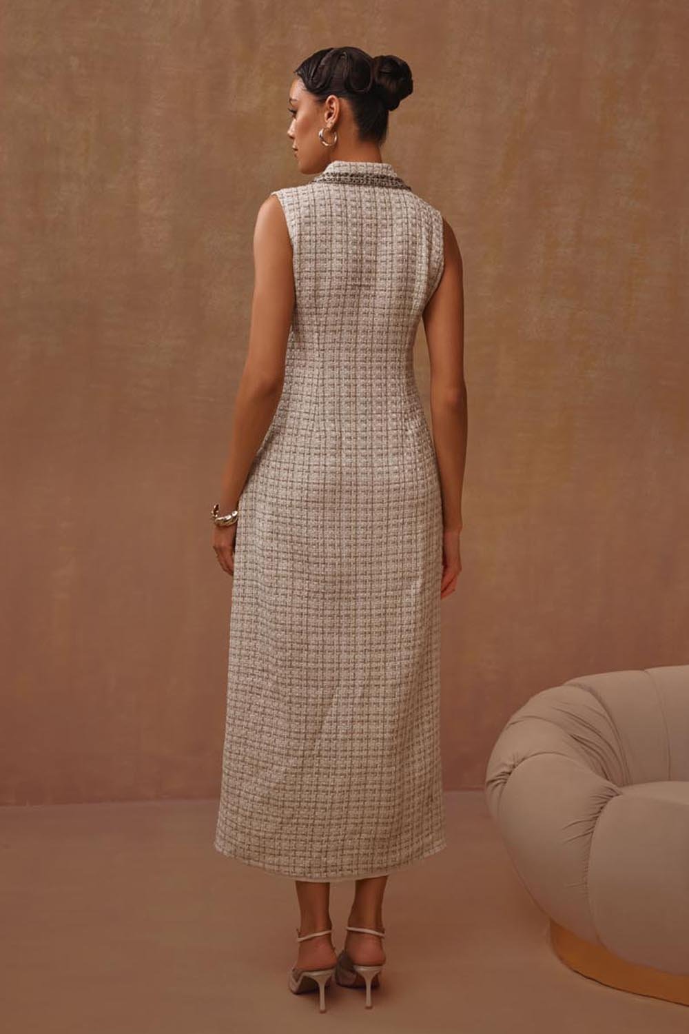 Metallic Midi Dress