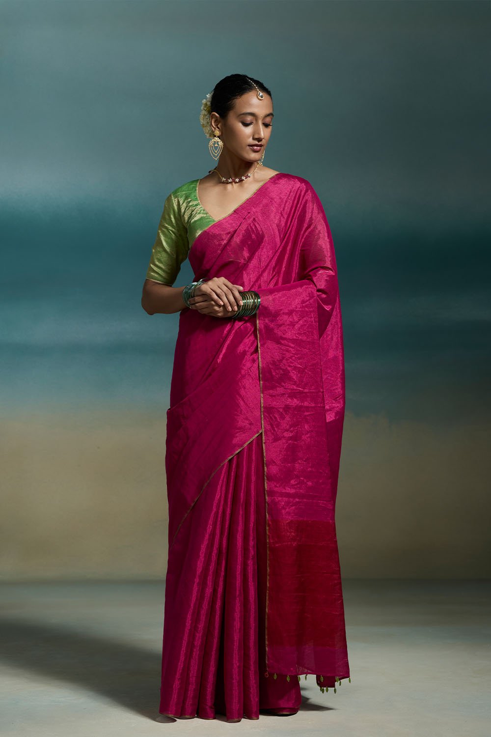 Preyasi Handloom Tissue Pink Sarees
