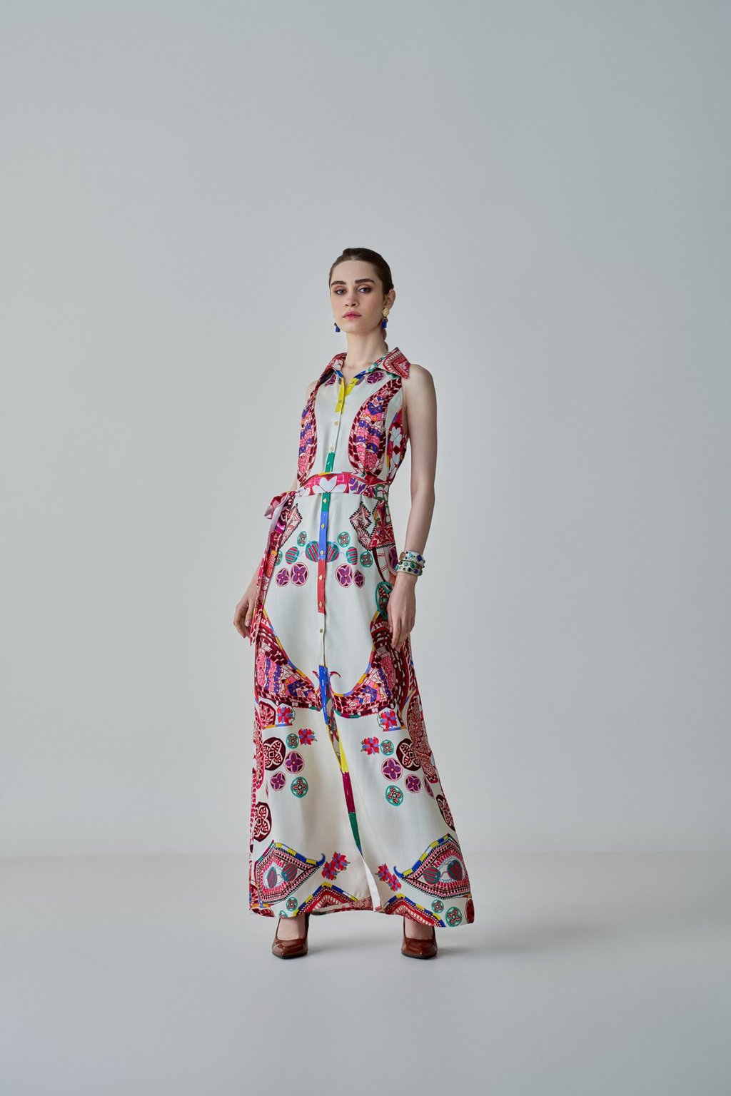 Ella Dress Ivory/Multi