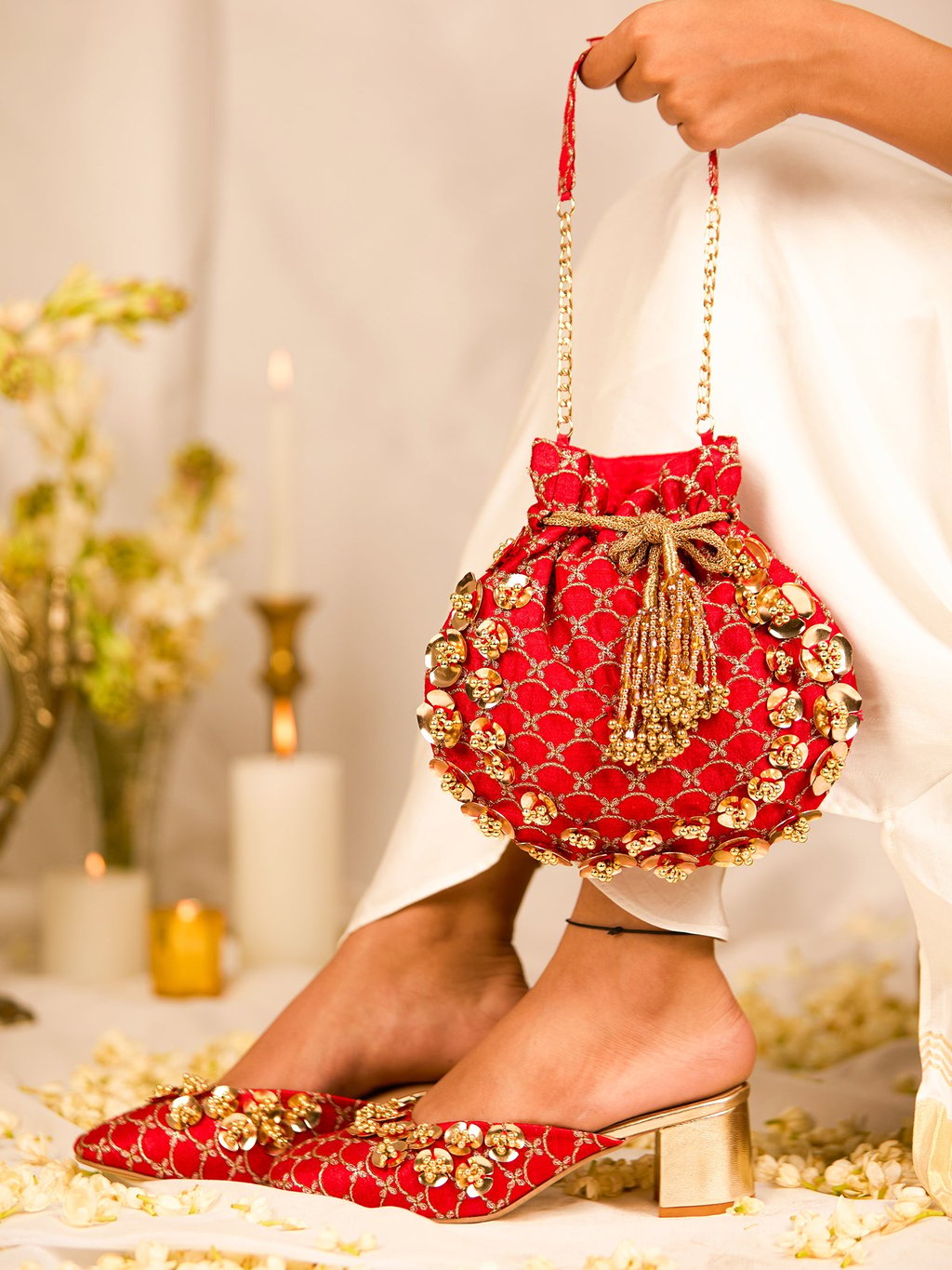 Nabhya Red (Mule Heel)