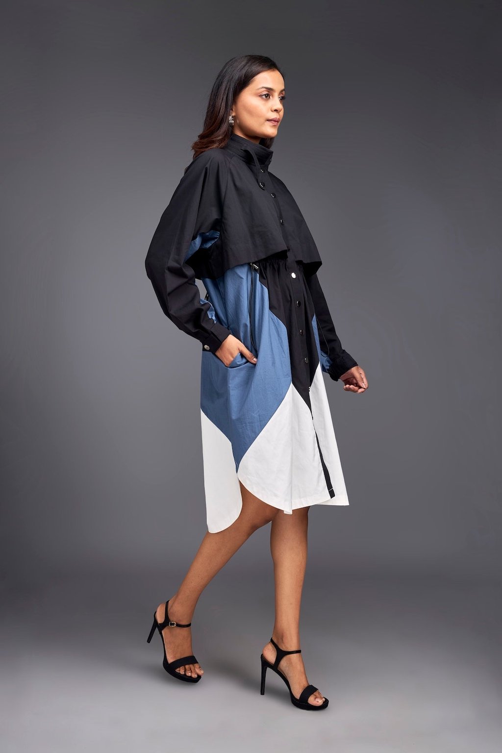 Colour Block Jacket Dress