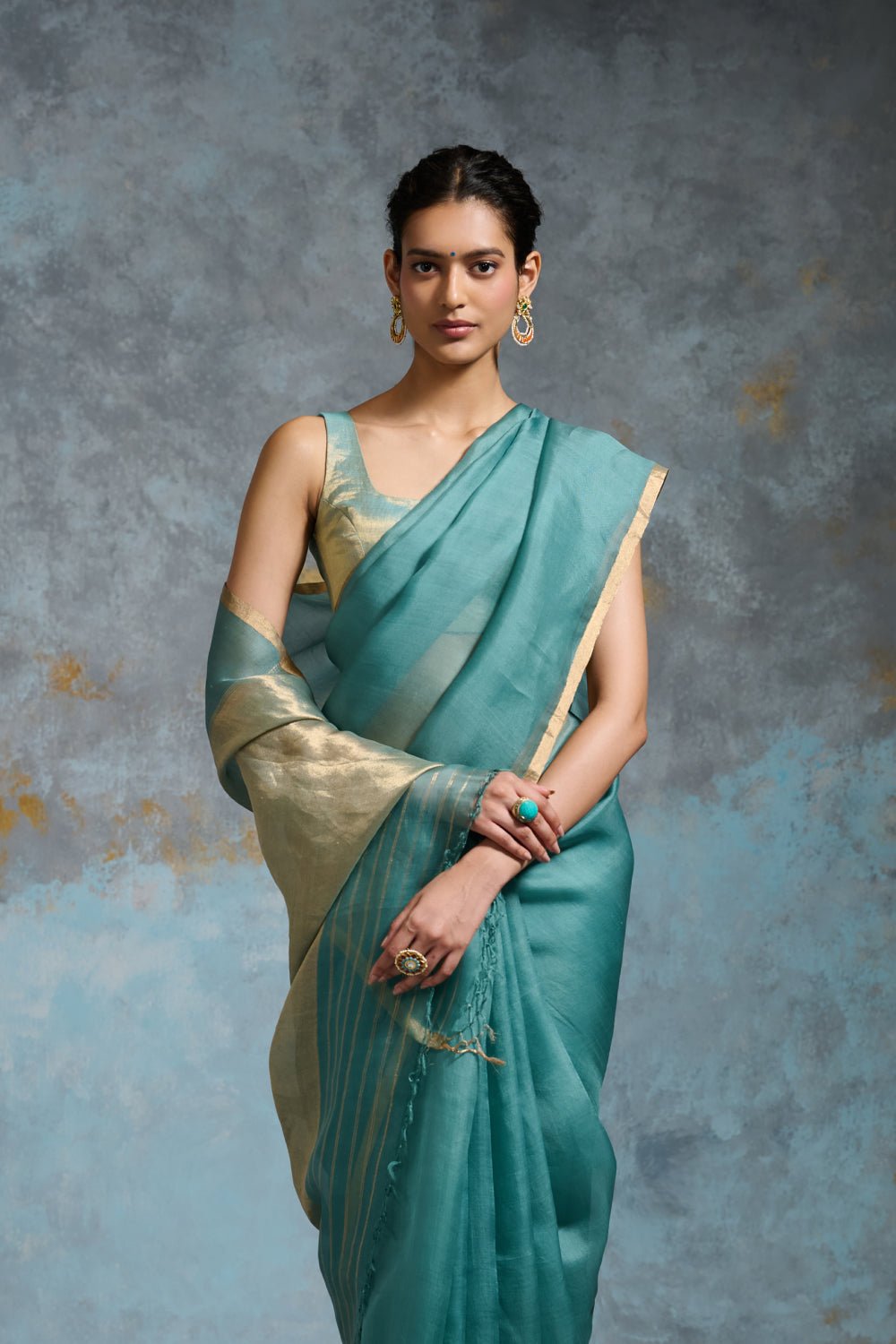 Sukanya Organza Teal Sarees