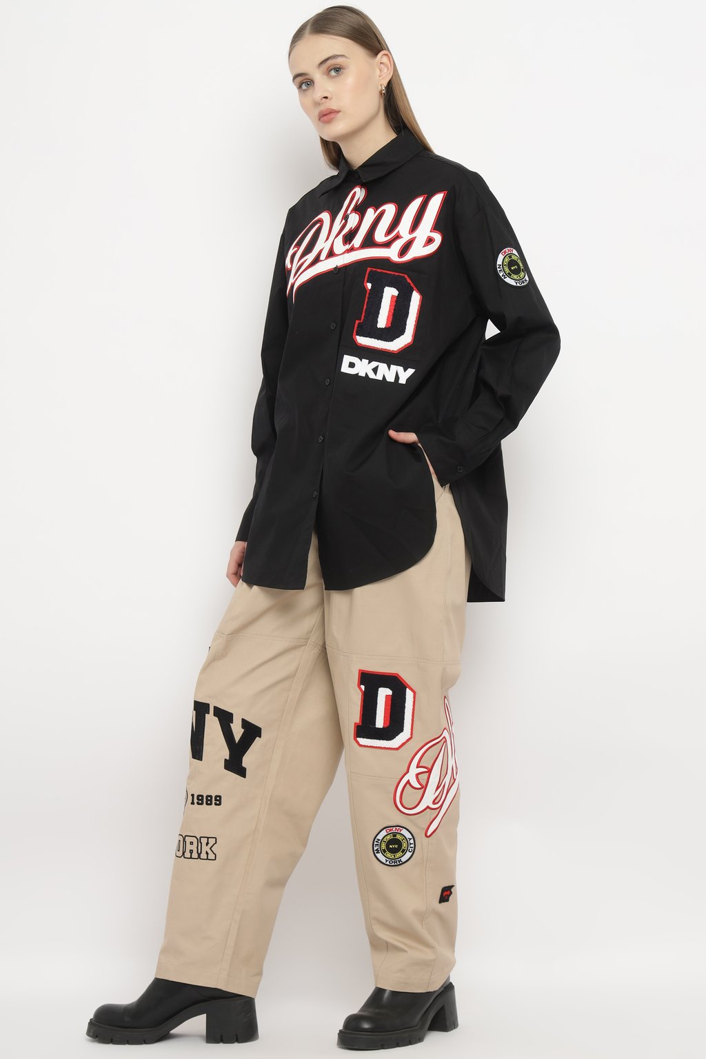 Heart of Ny Trousers with Patch & Embroidery