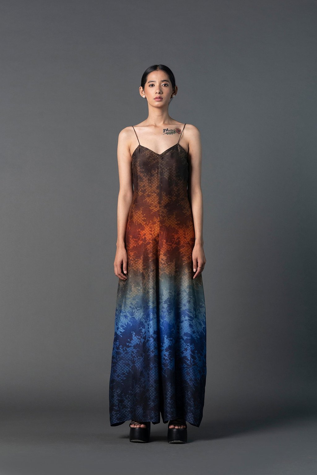 Array Leafy Rusty Blue Jumpsuit