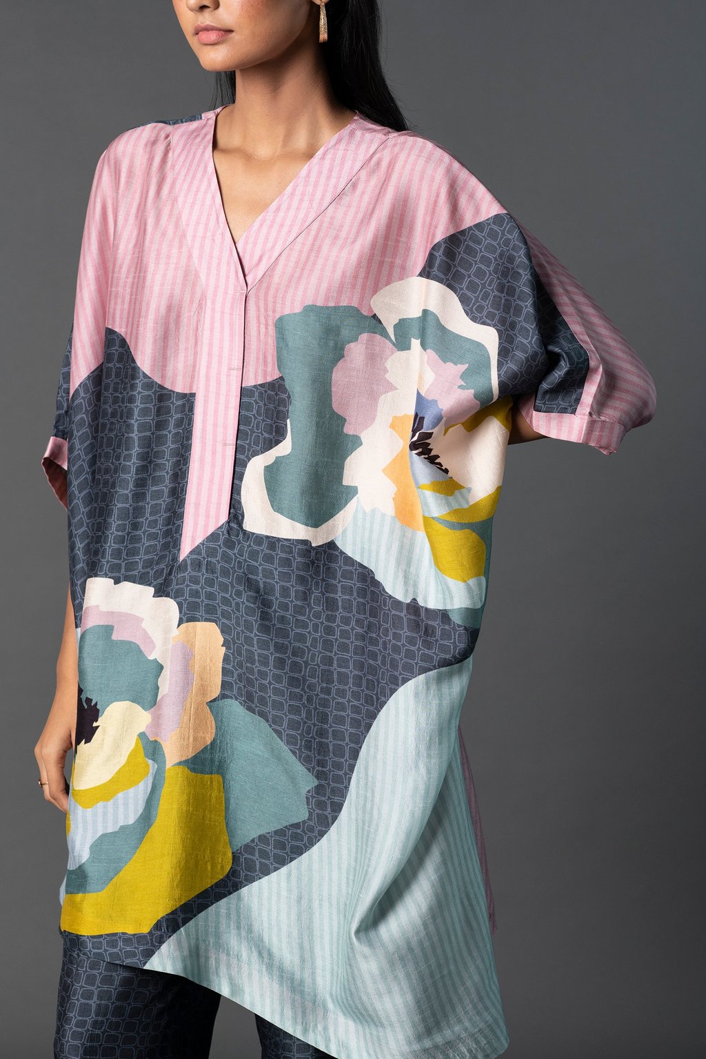 Array Posy Soft Charcoal Dress