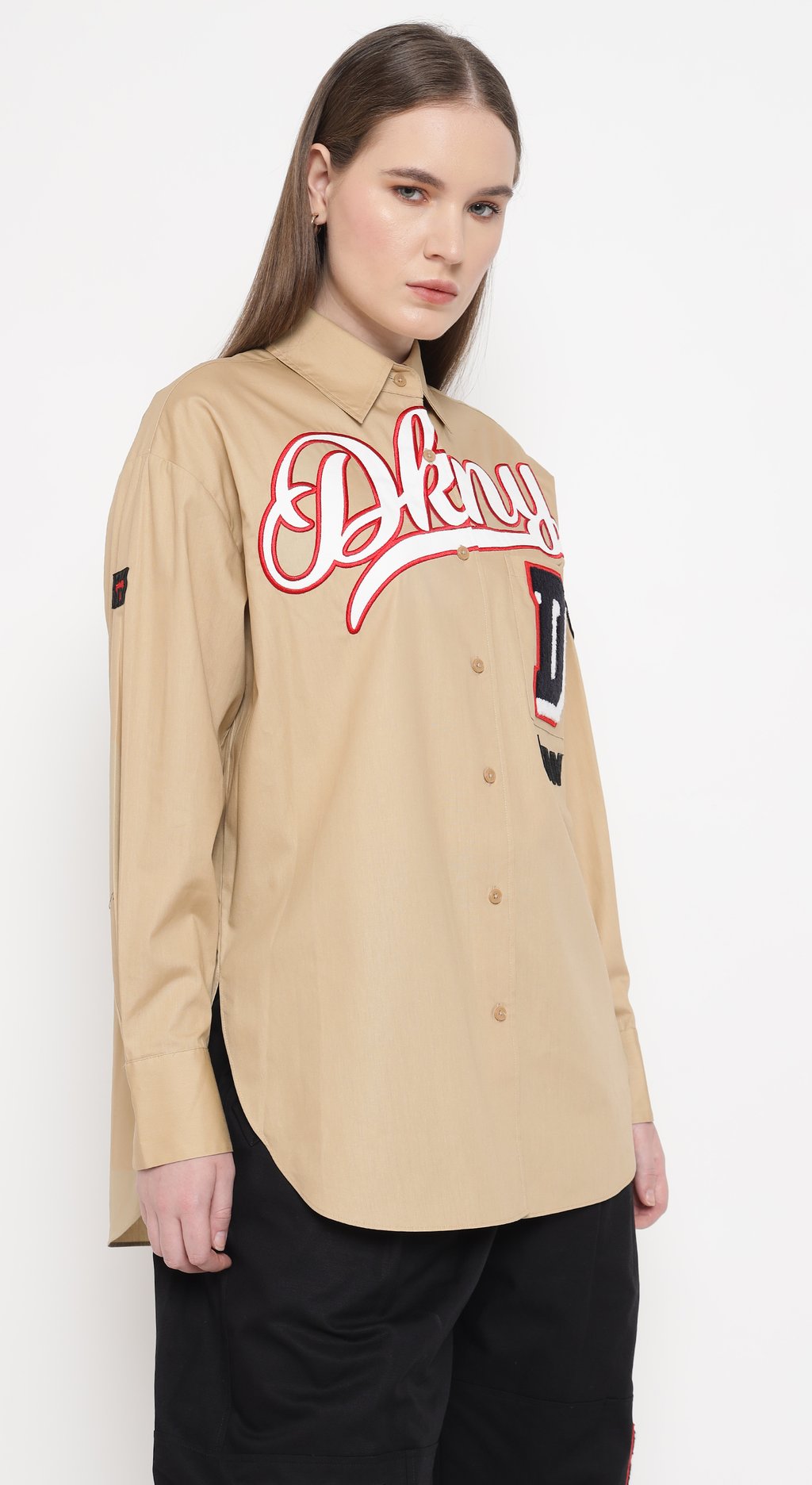 Spread Collar Heat of Ny  Patch & Embroidery Shirt