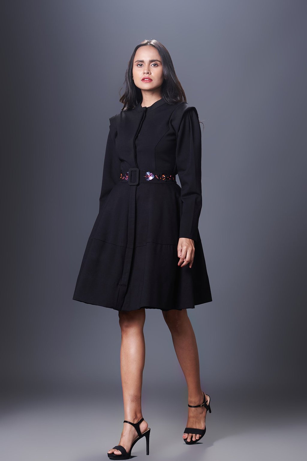 Jacket Dress with Hand Embroidered Belt