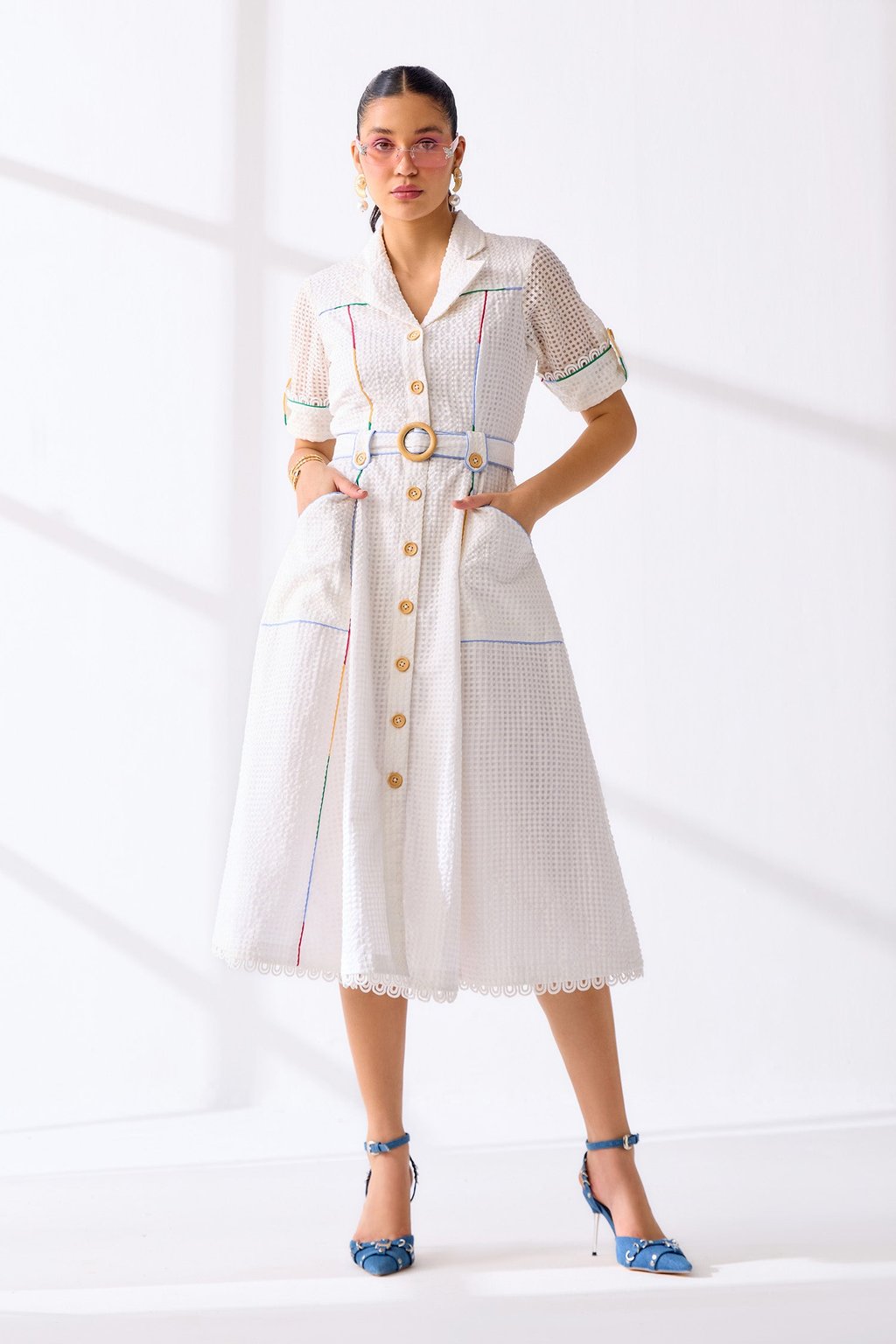 Hathway Dress White