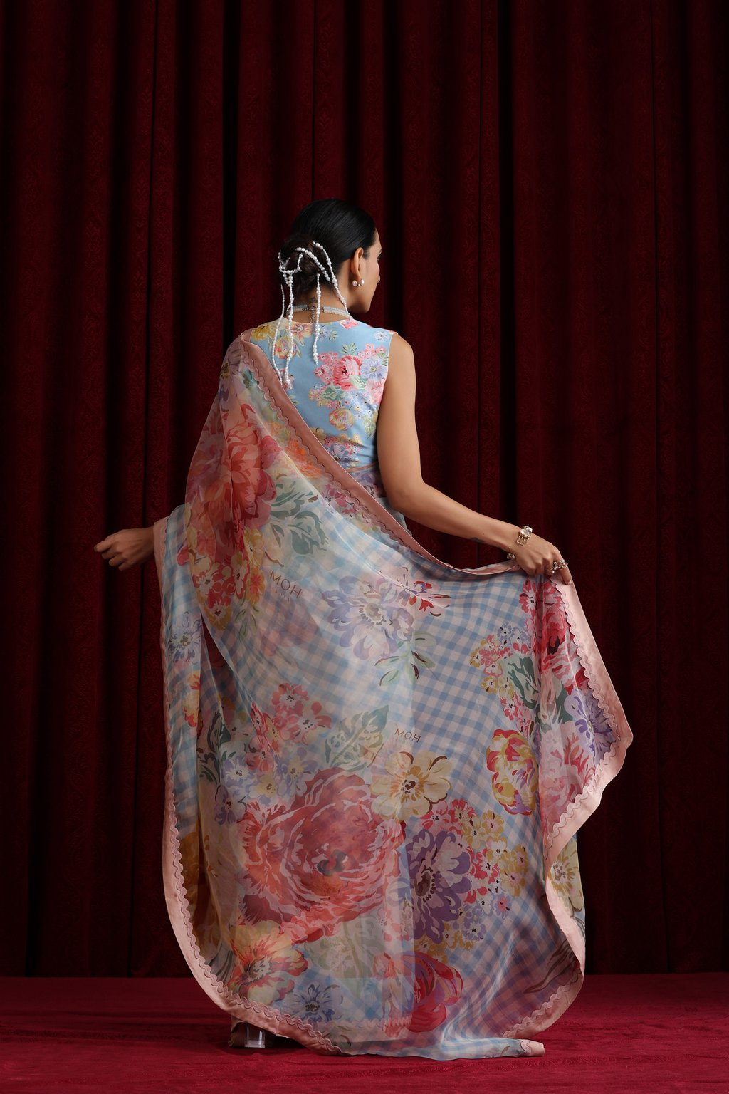 Rani Bloom Saree Set