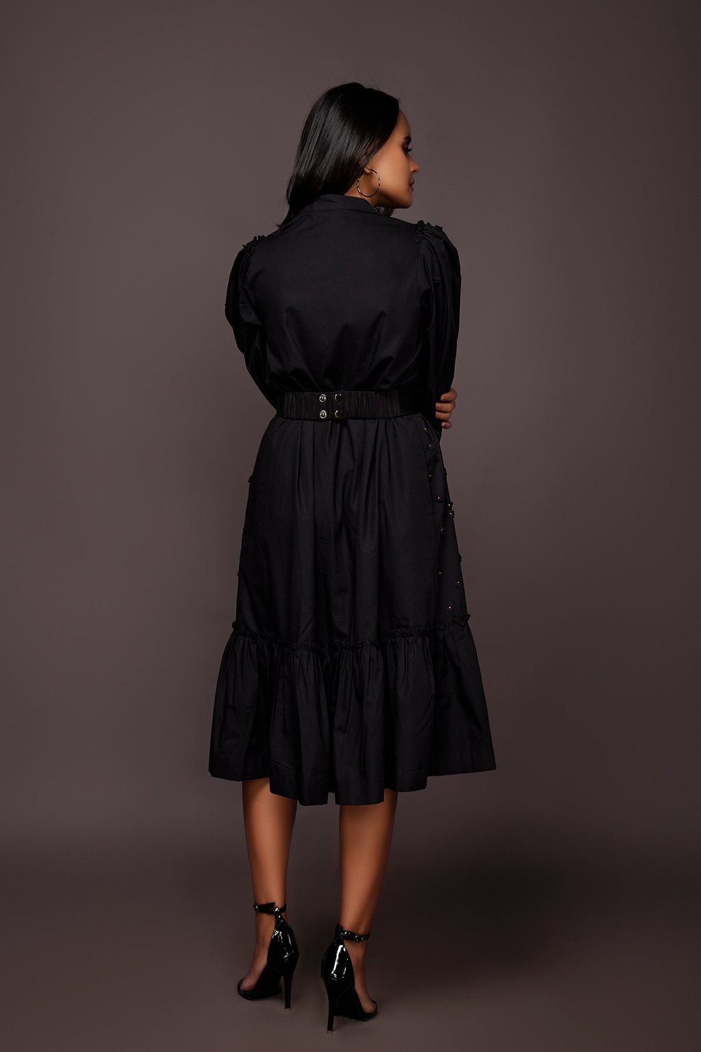 Embroidered Shirt Dress