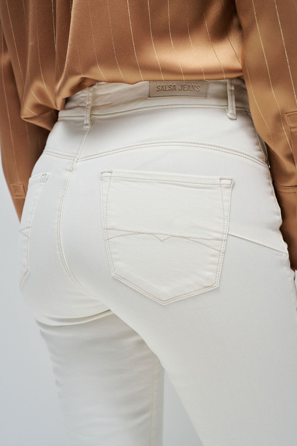 Glamour Fit Flare Ecru Denim