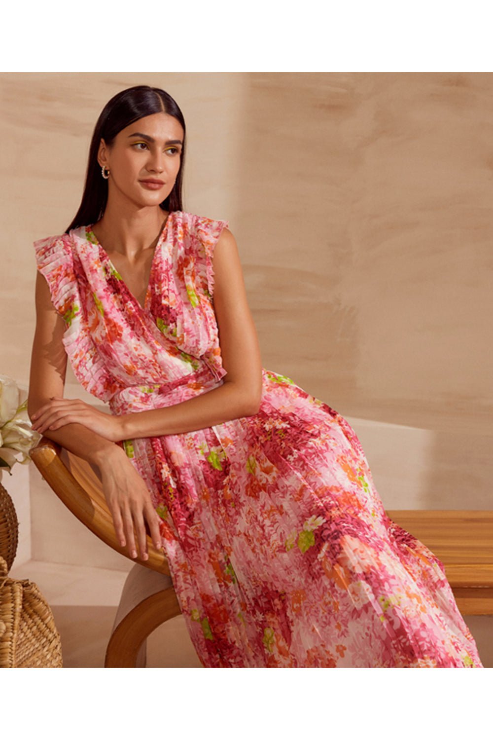 Pleated Maxi Dress