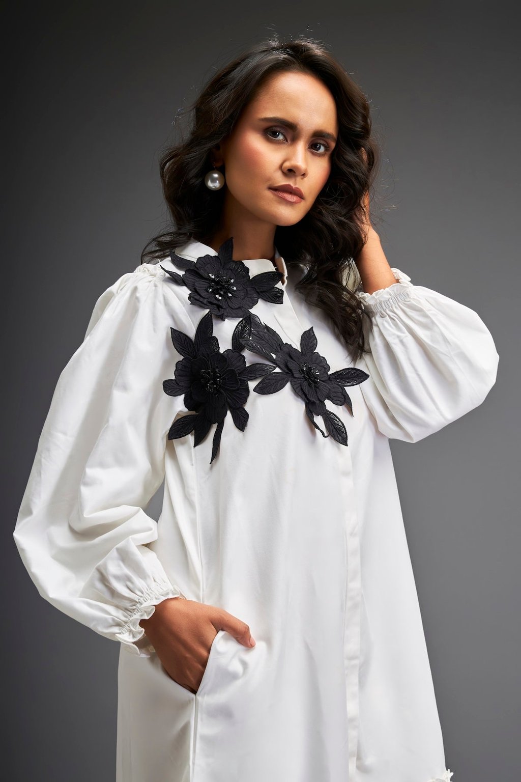 Shirt Dress with Detailing on One Side