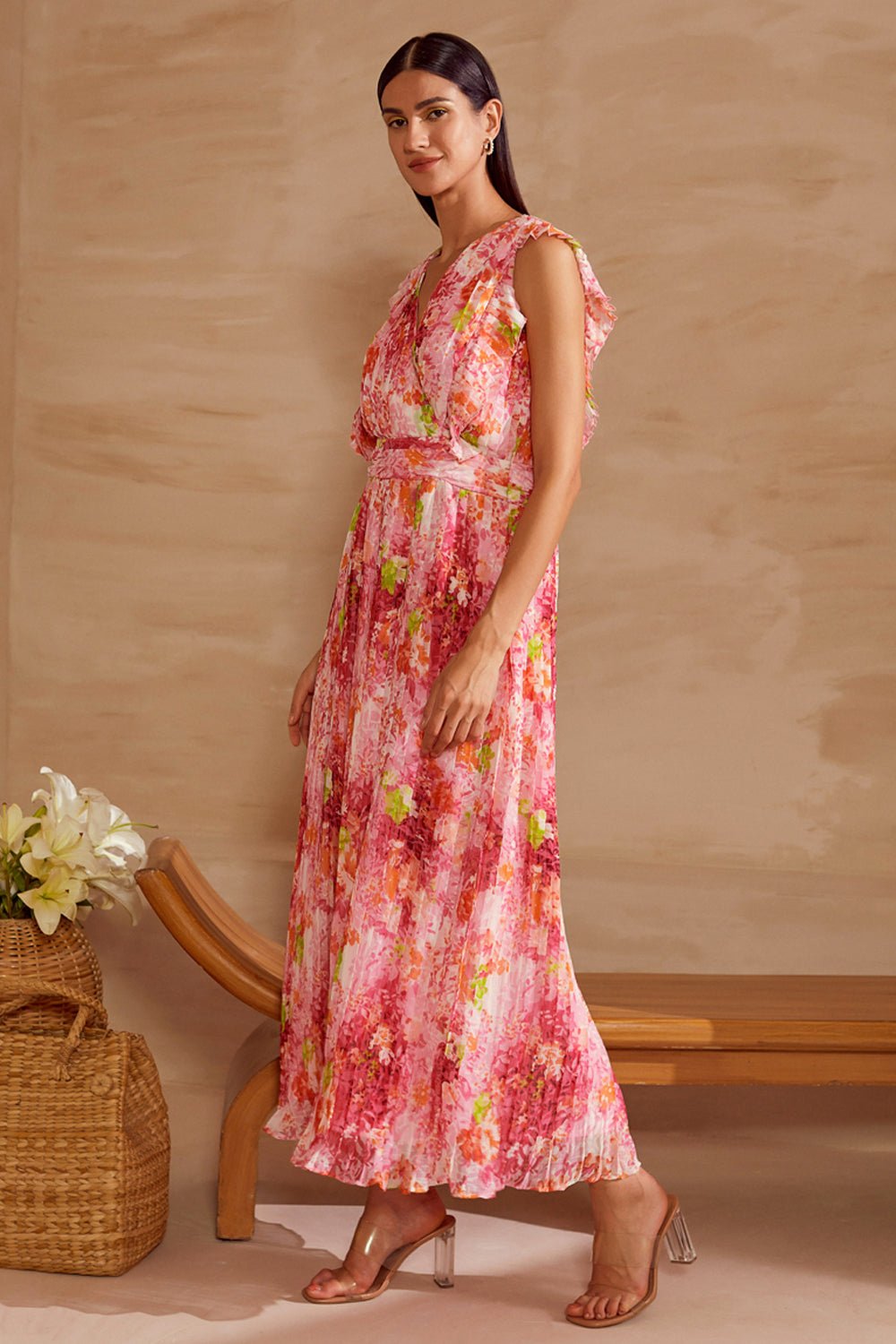 Pleated Maxi Dress