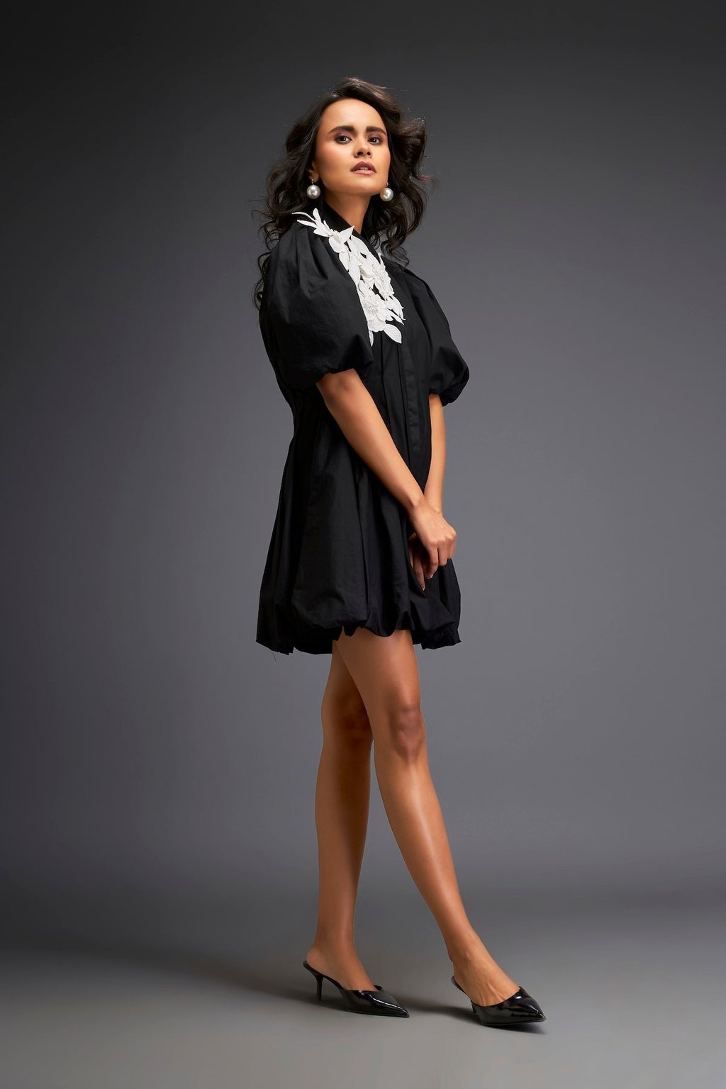 Short Dress with Detailing on One Side