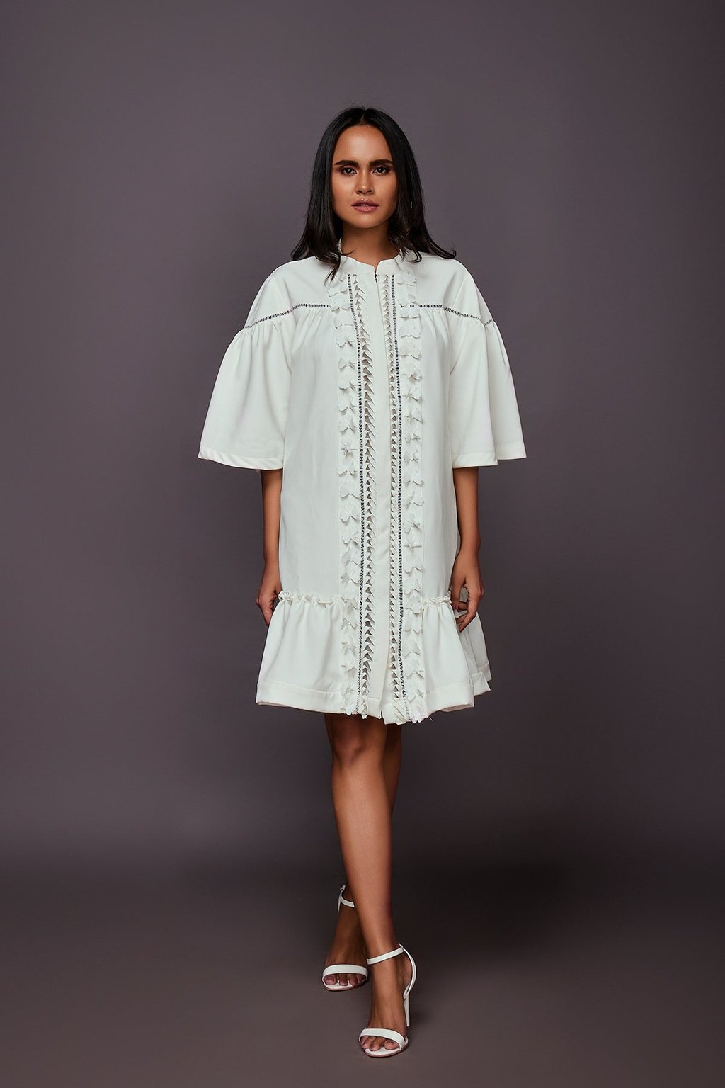 Dress with Embroidered Cutwork