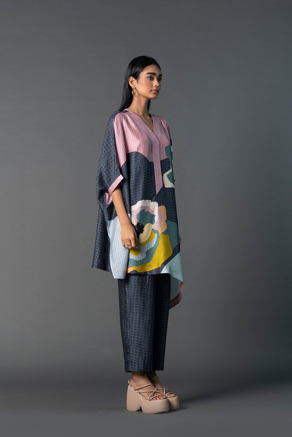 Array Posy Soft Charcoal Dress