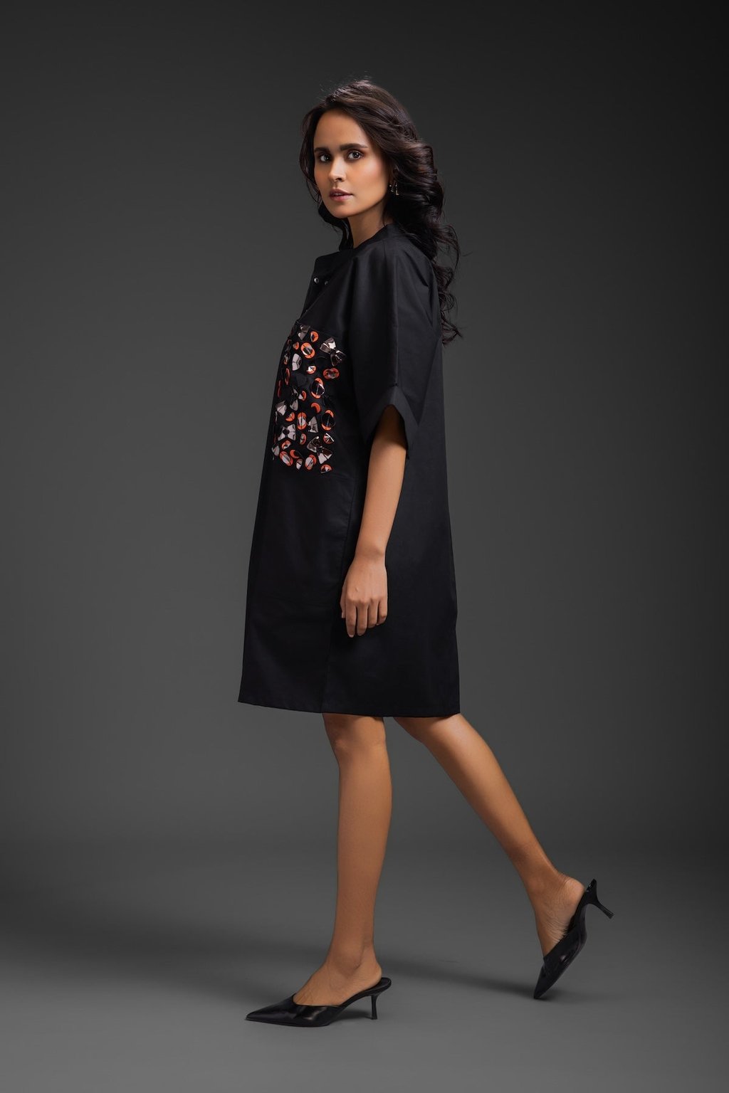 Relaxed Straight Fit Dress with Pocket