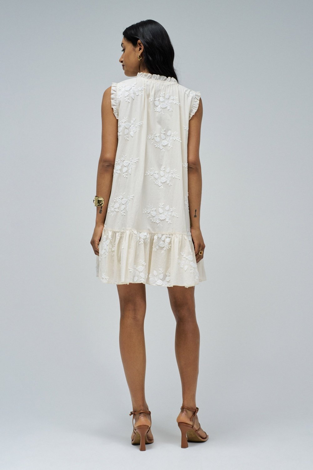 Shirt Dress with Flower