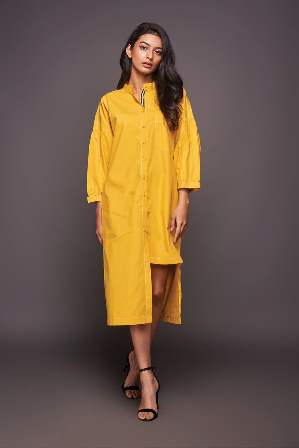 Asymmetric Shirt Dress