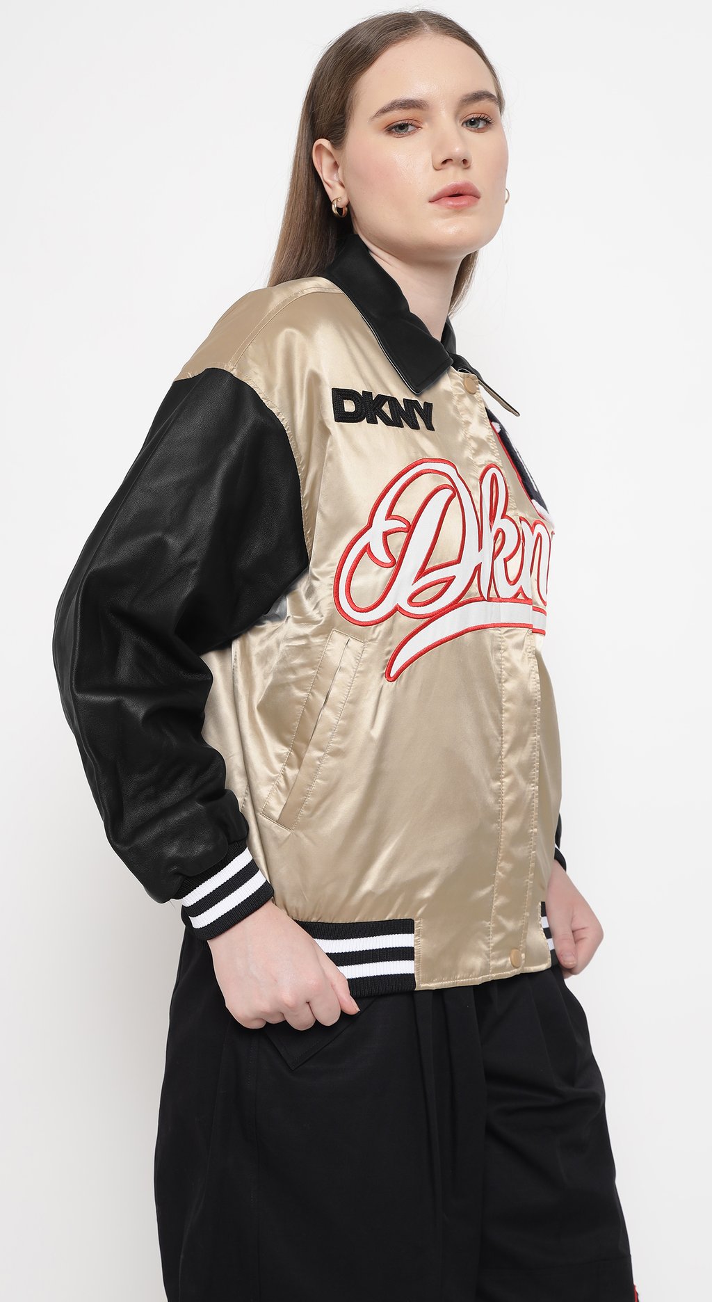 Bomber Jacket with Patch & Embroidery