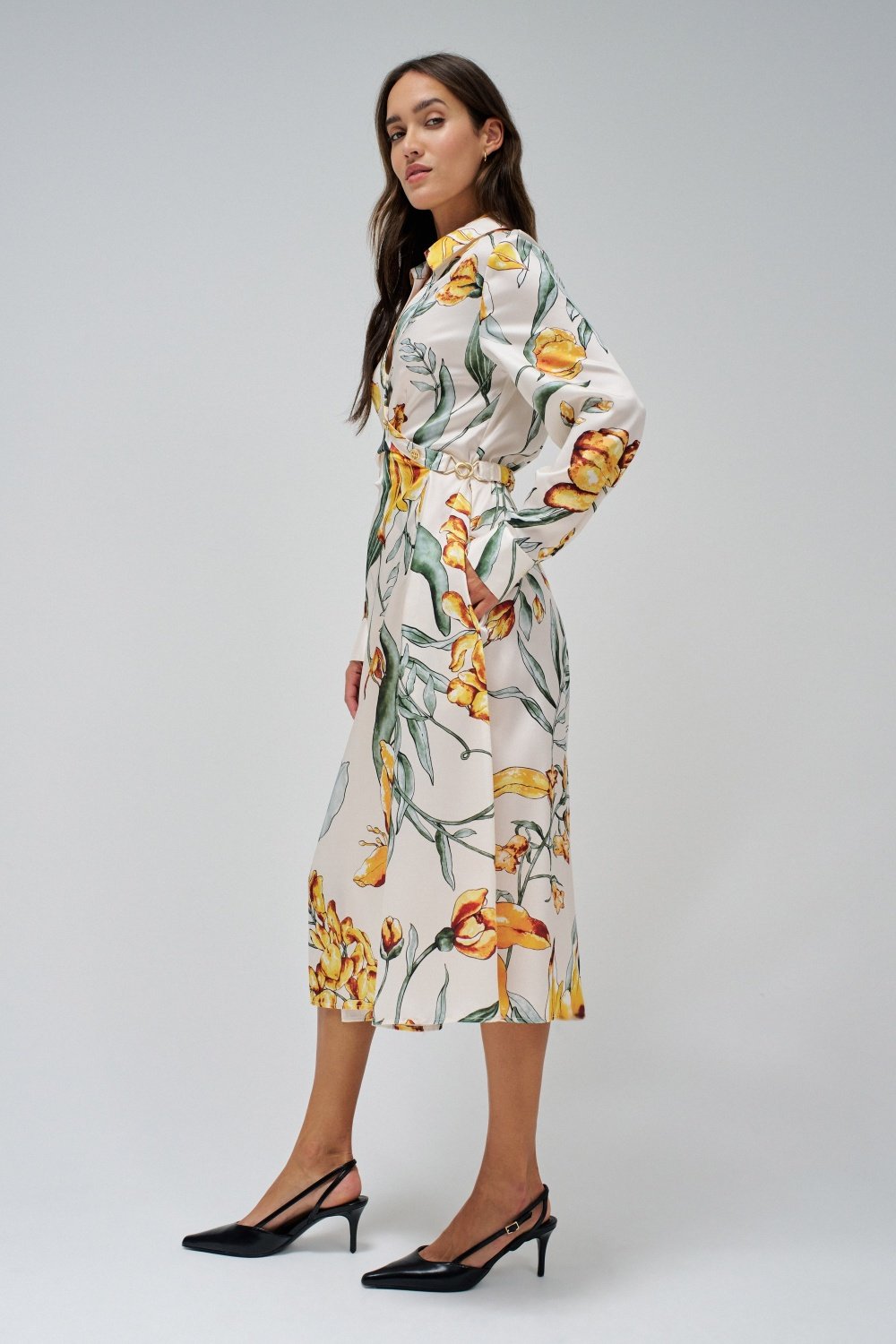 Shirt Dress with Floral Print