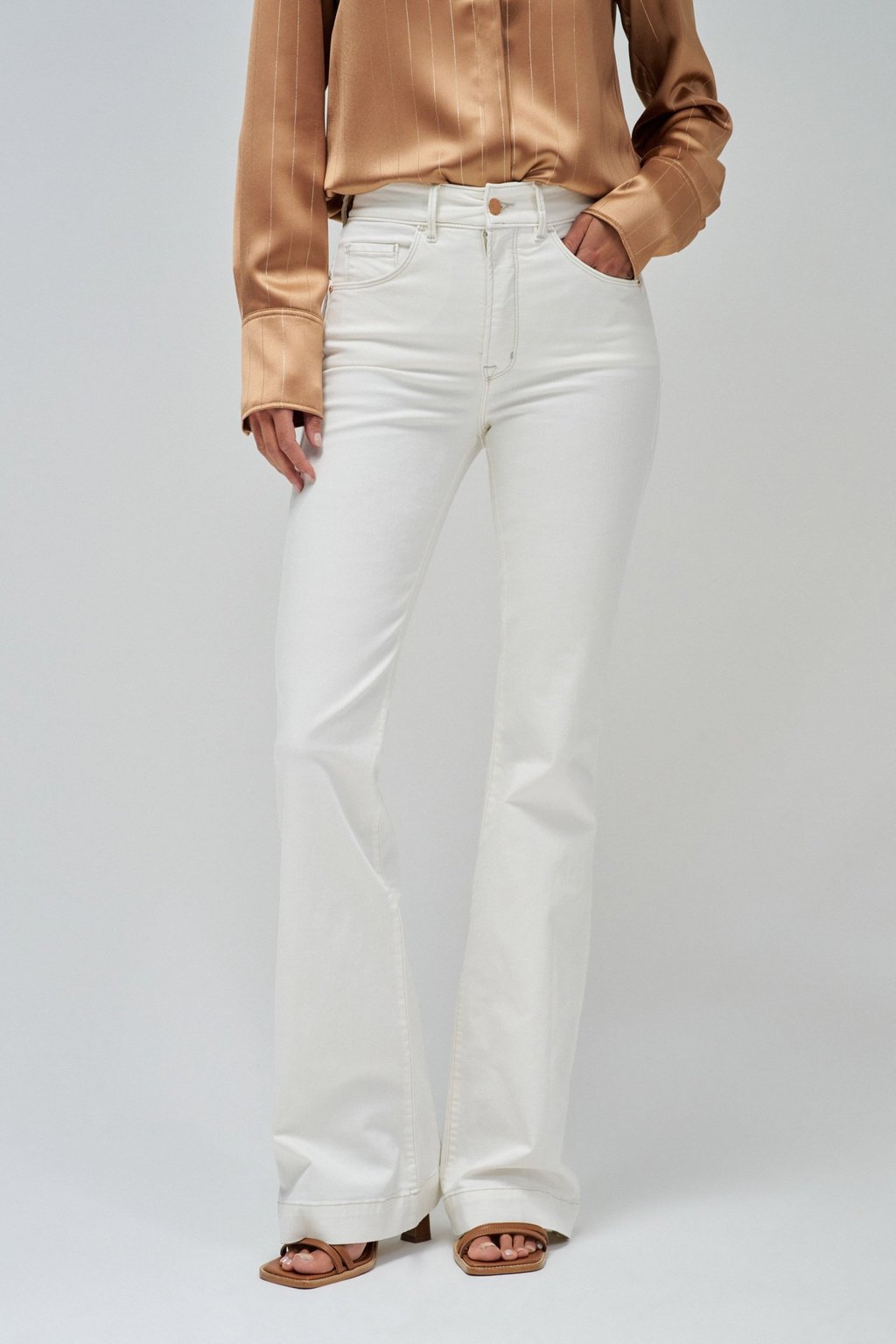 Glamour Fit Flare Ecru Denim