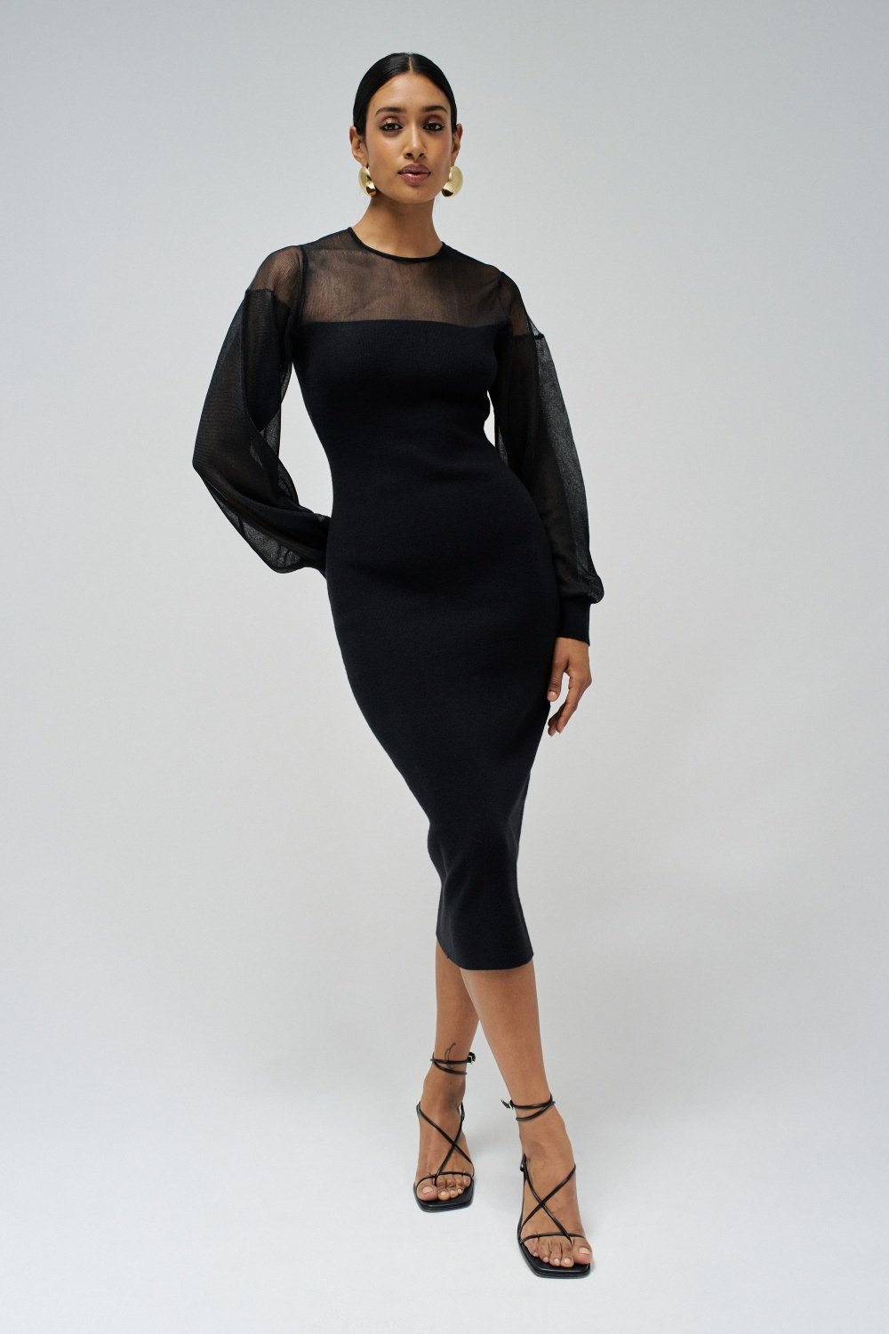 Knit Dress with Transparency