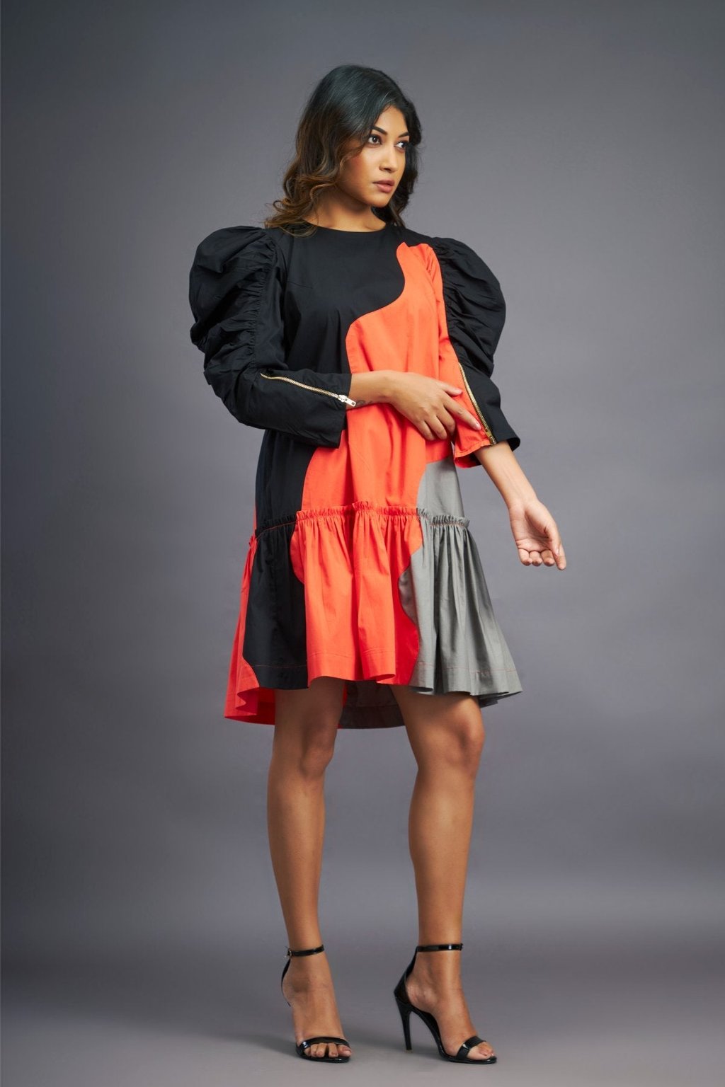 Short Dress with Frills
