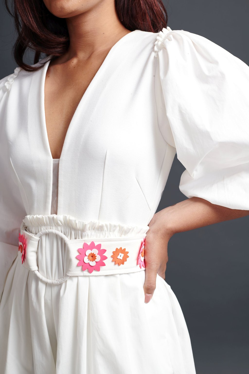 Monochrome Jumpsuit with Belt