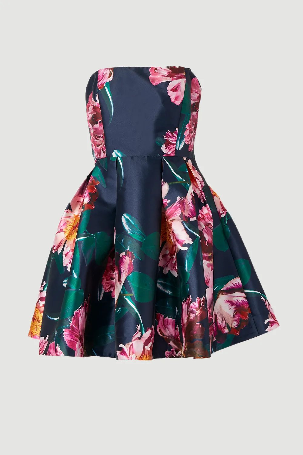 Romantic Floral Print Prom Woven Mini Dress