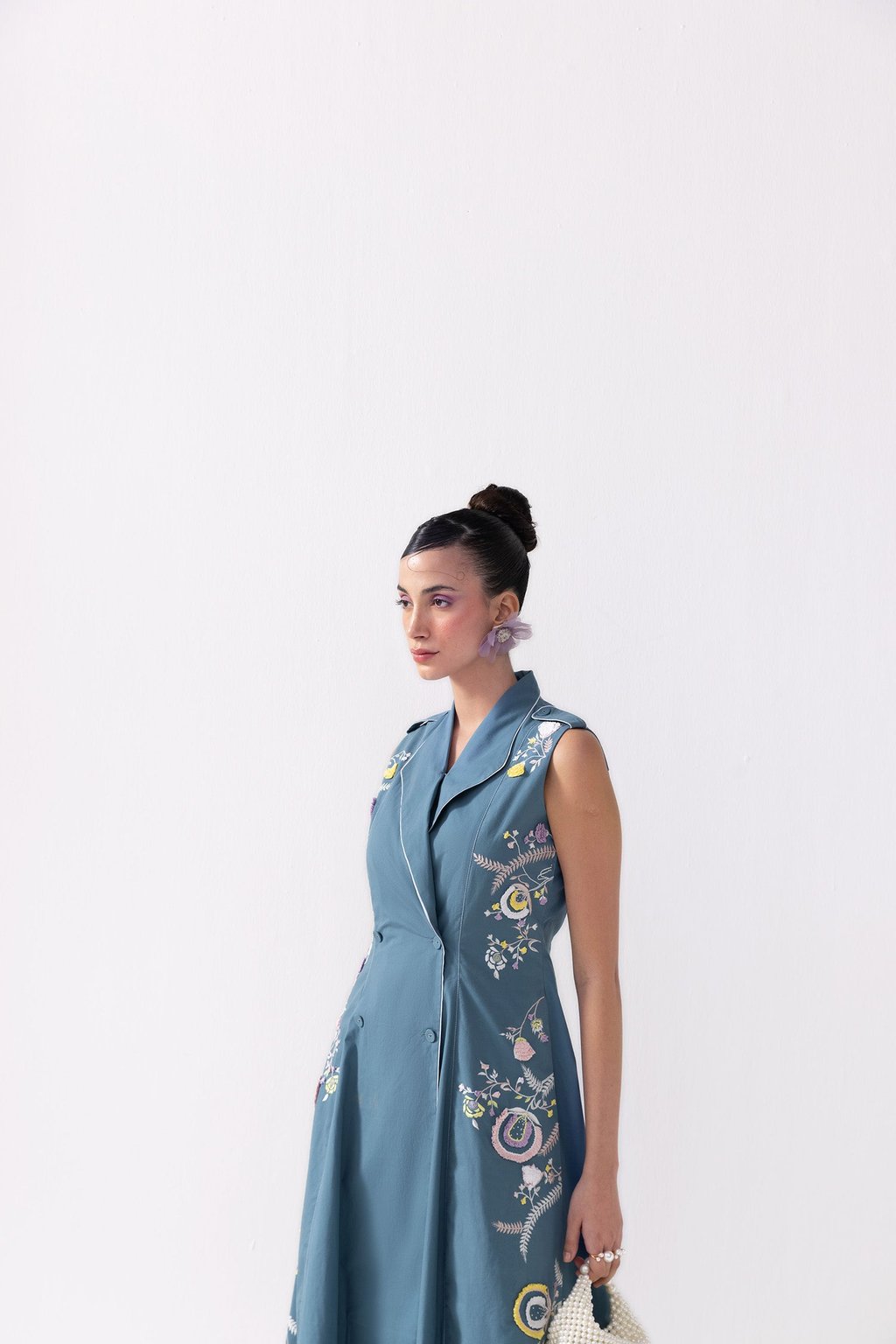Sofia Trench Dress Petrol