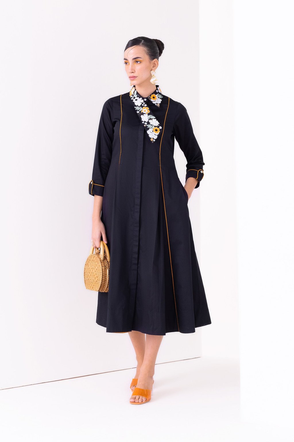 Miyake Dress Midi Black