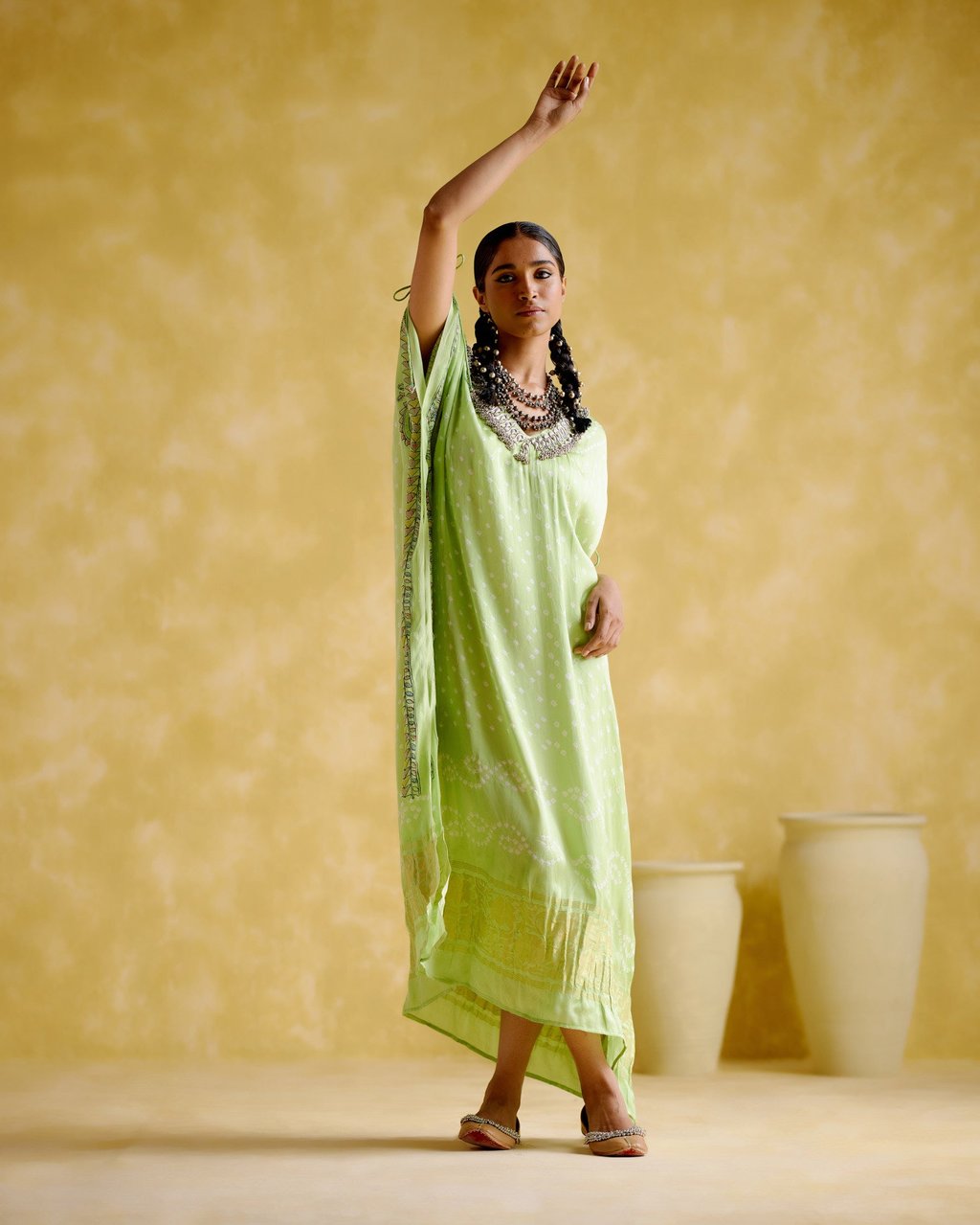 Anuradha Kalamkari Kaftan