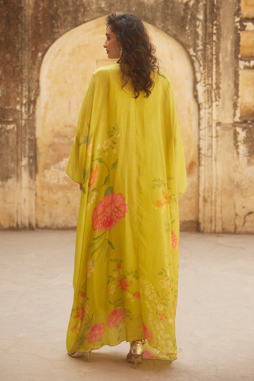 Lime Yellow Kaftan Set