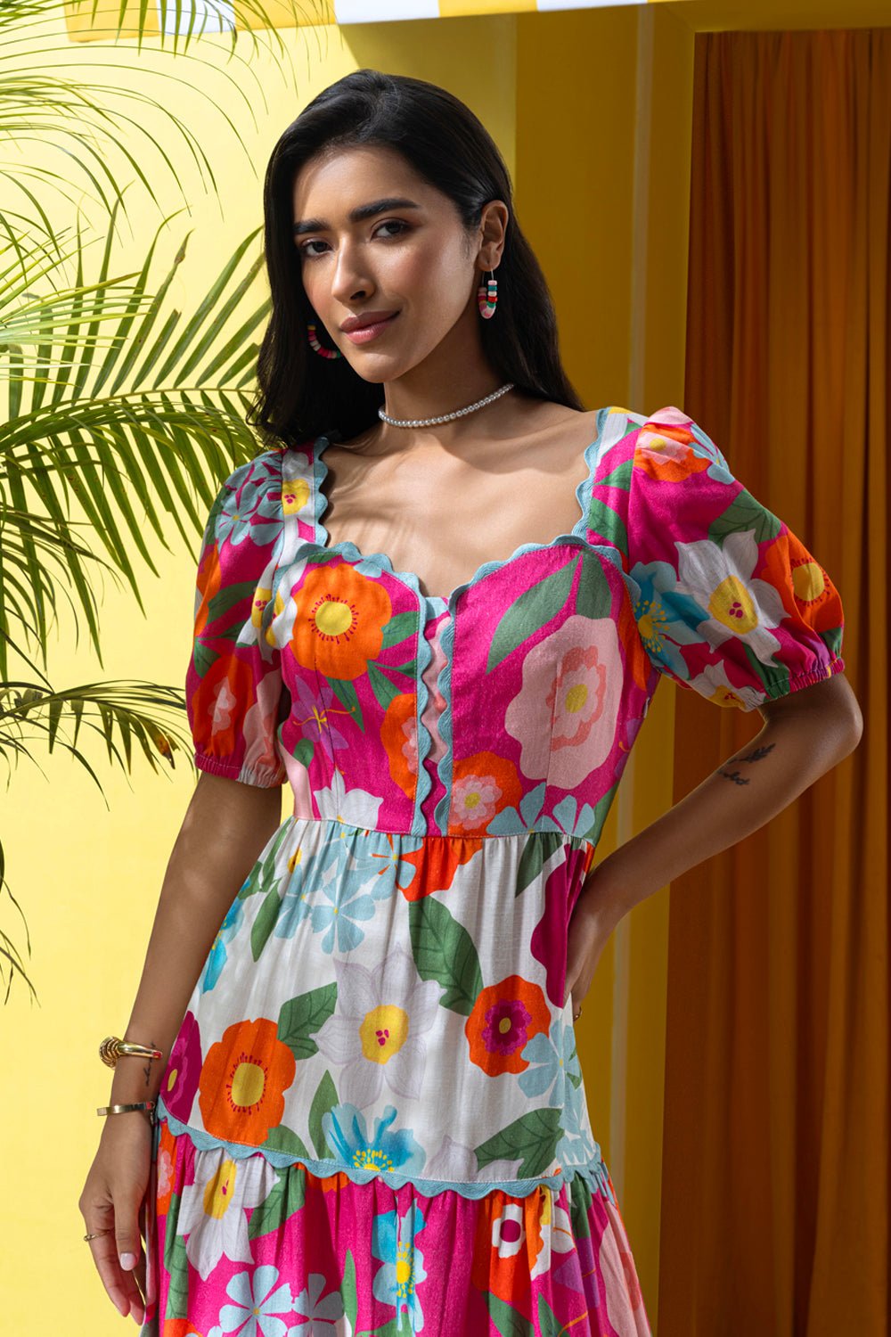 Vibrant Floral Maxi Dress