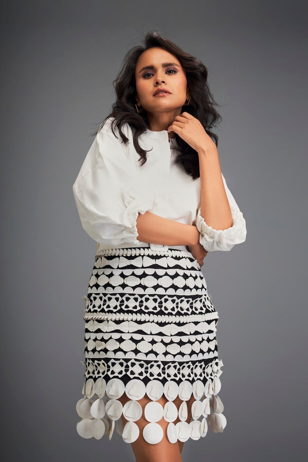 Embellished Skirt Comes with Belt