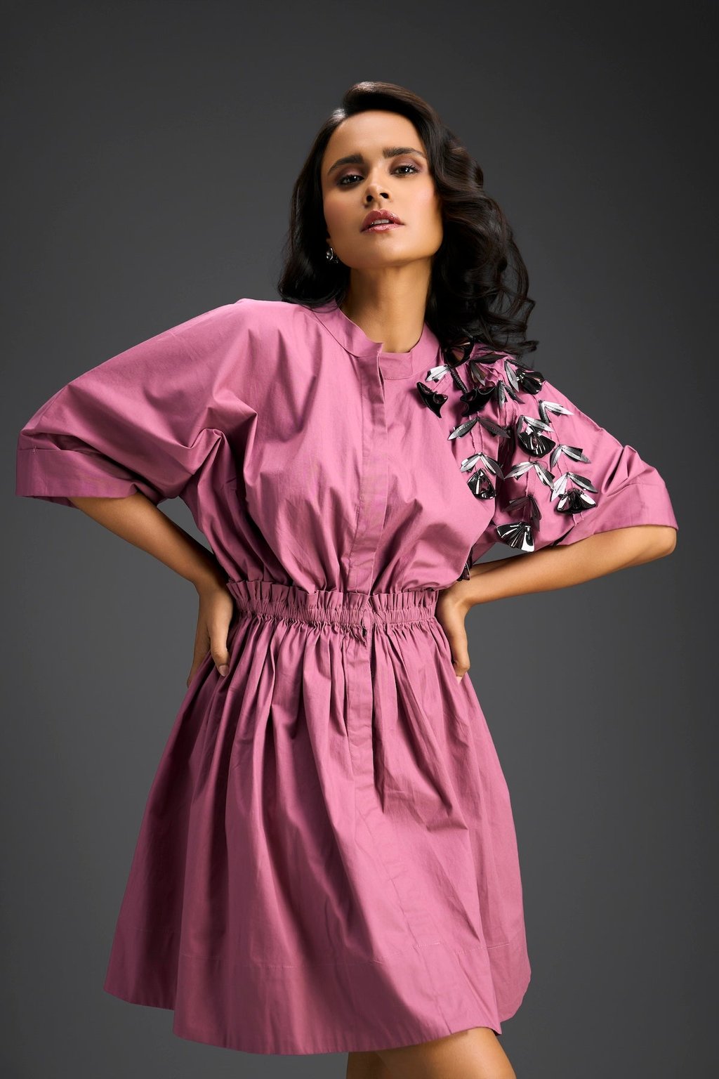 Floral Shoulder Shift Dress