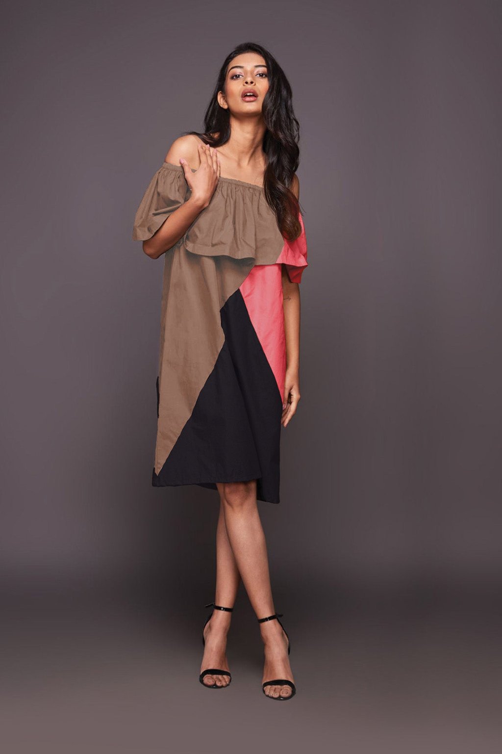 Pink off Shoulder Dress