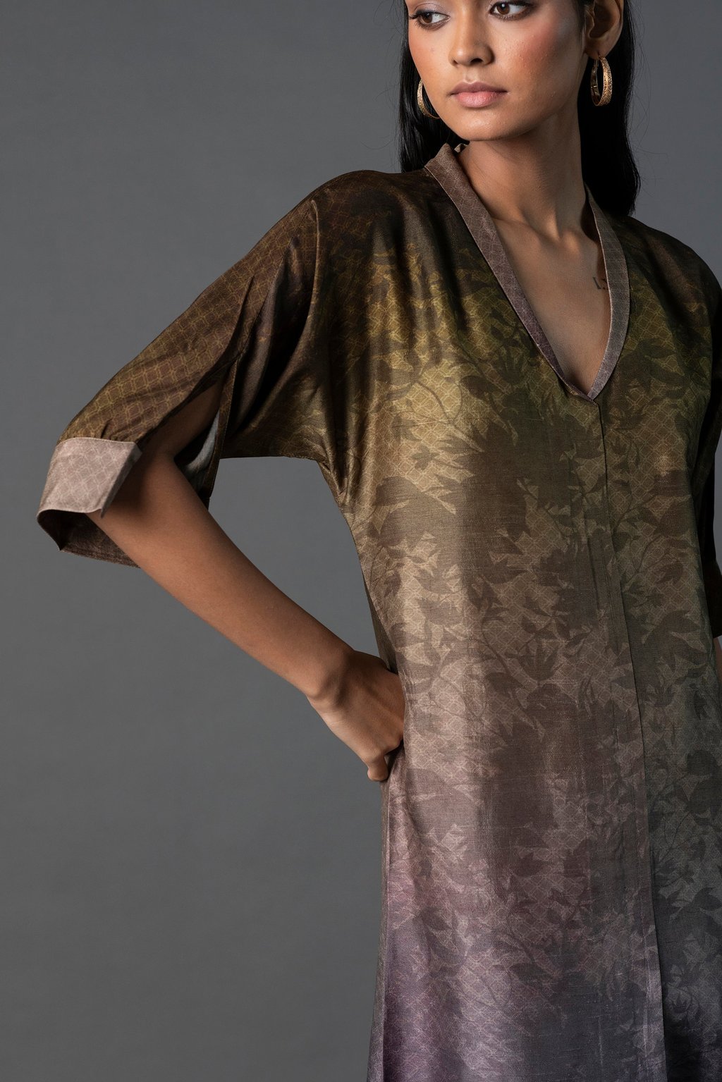 Array Leafy Deep Purple Dress