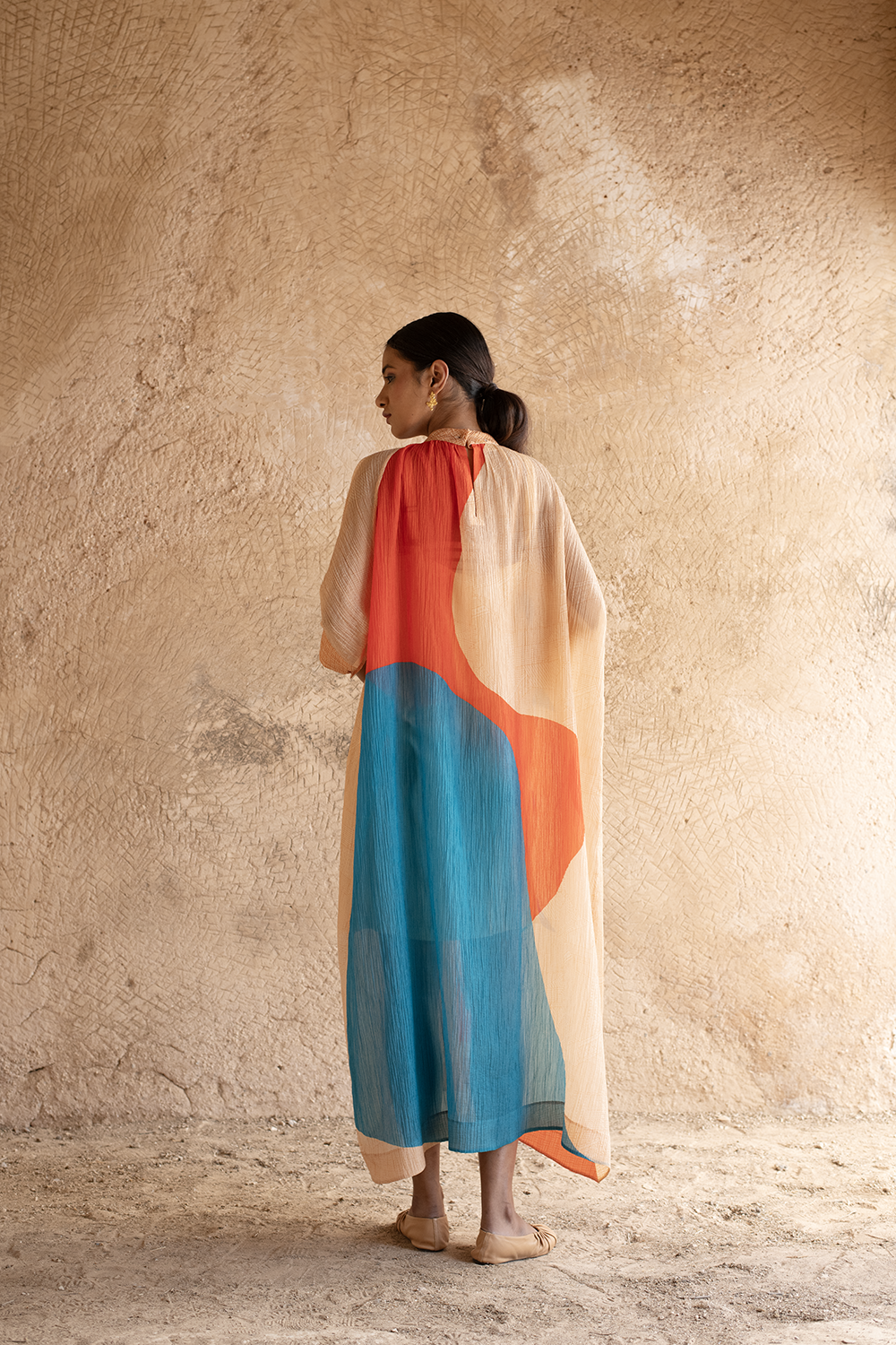 Prism Bamboo Blue & Orange Dress