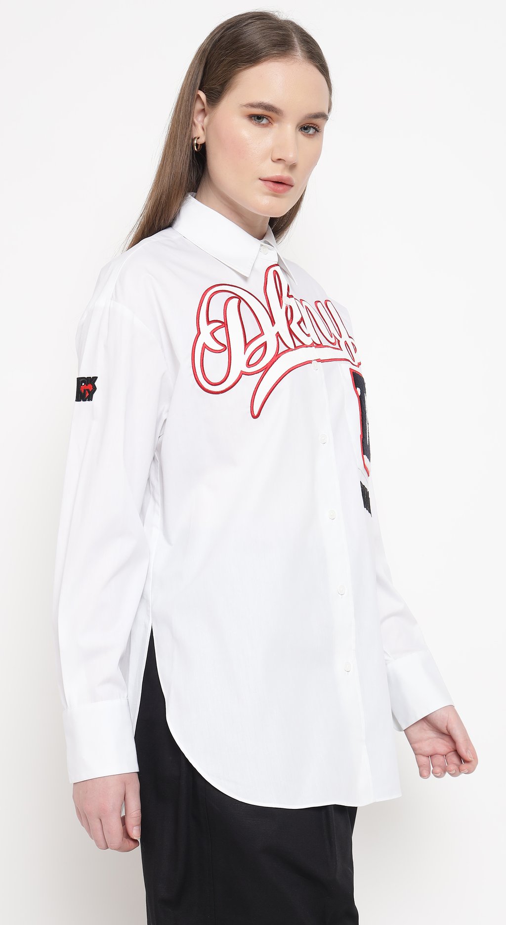 Spread Collar Heat of Ny  Patch & Embroidery Shirt