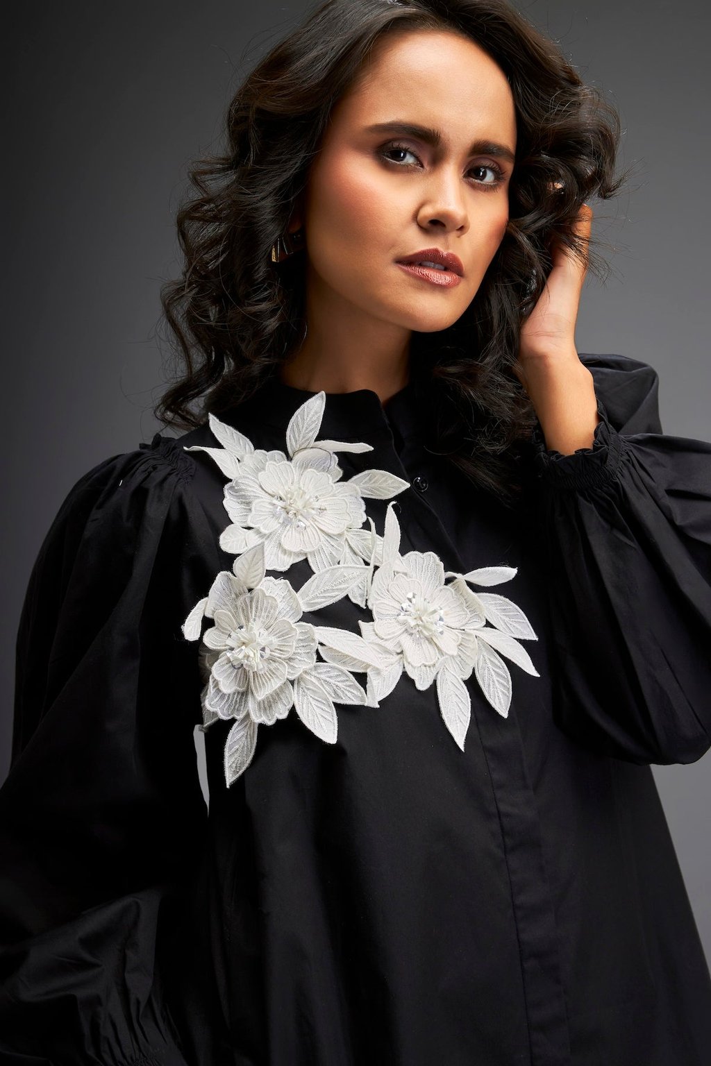 Shirt Dress with Detailing on One Side