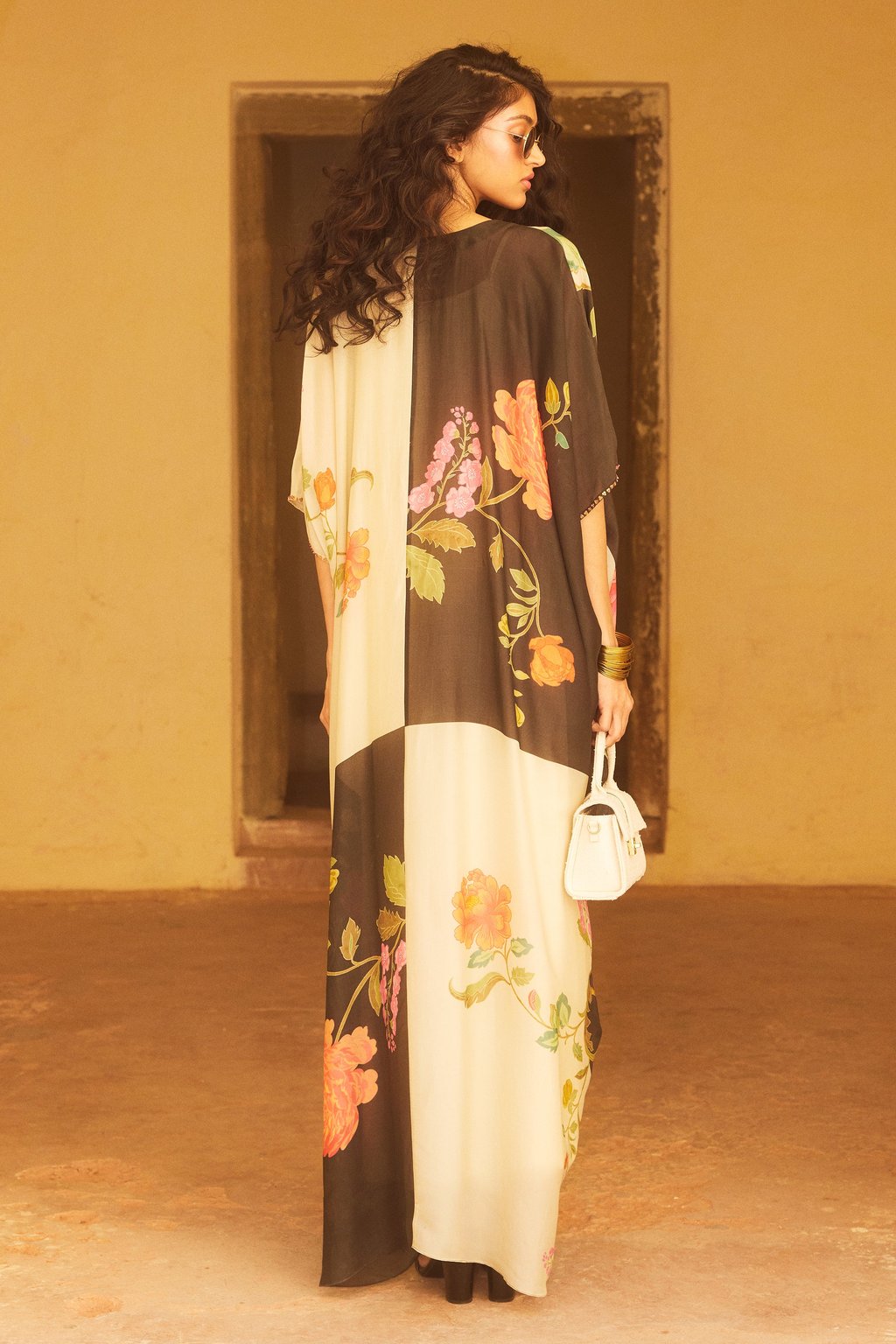 Black and White Knot Kaftan