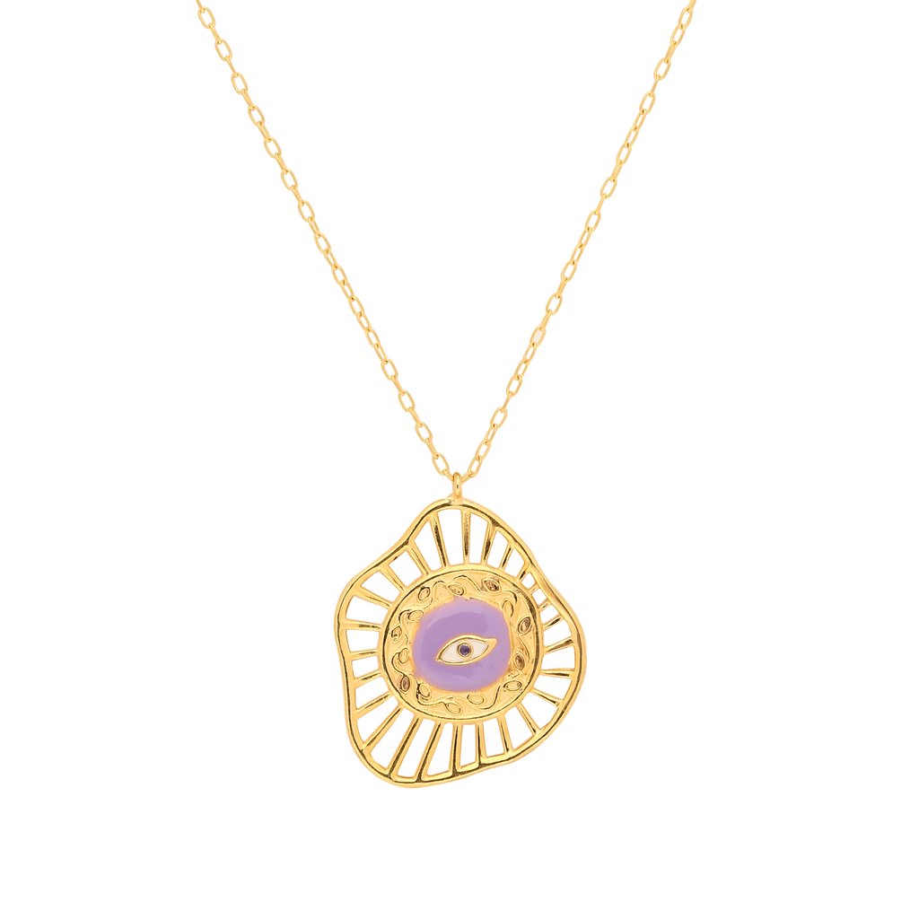 Evil Eye Neck Chain - Lavender